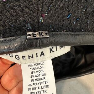 Eugenia Kim Black Tweed Sparkly Beret